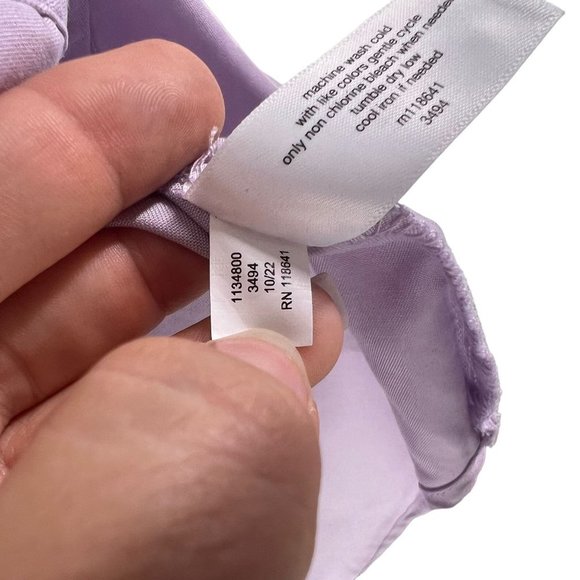 Lane Bryant Purple Long Sleeve Lyocell Button Up Top 22 - Picture 4 of 9